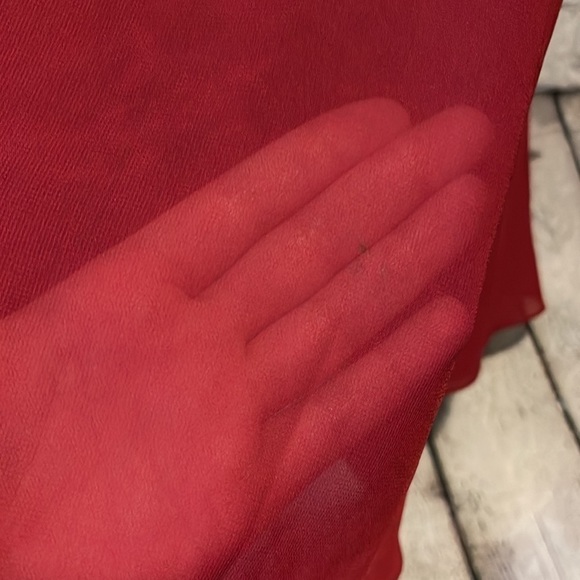 CHRISTINA Wu Dress Size 10 Color Red Claret Pleated - Picture 8 of 15